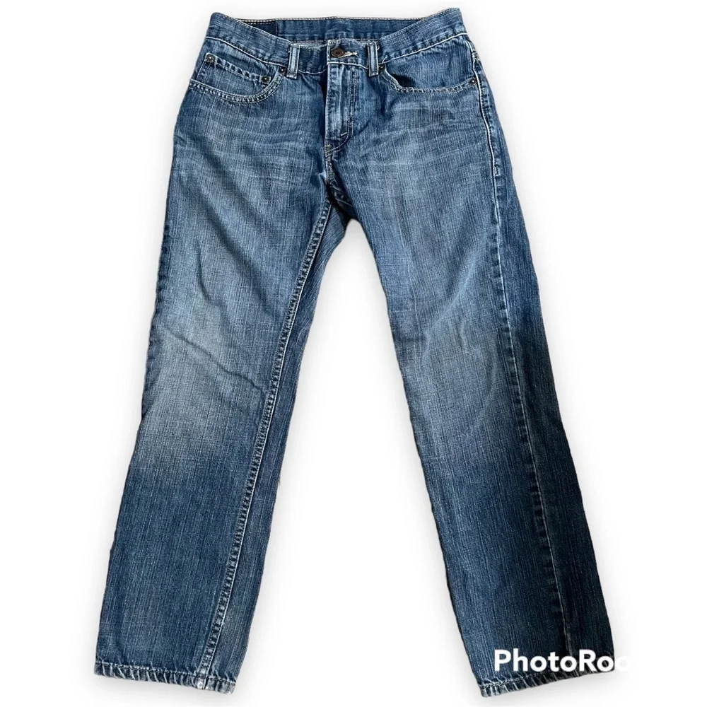 𝅺levi’s 511 denim jeans zipper fly 18 regular 29W 29L medium wash 5 pockets.